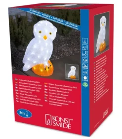 Konstsmide, guirlandes lumineuses de Noël Chouette Lumineuse Led Acrylique, 36 Cm