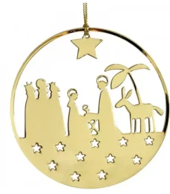 Pluto Produkter, déco de Noël Scandinave Crèche De Noël Design Doree A Suspendre