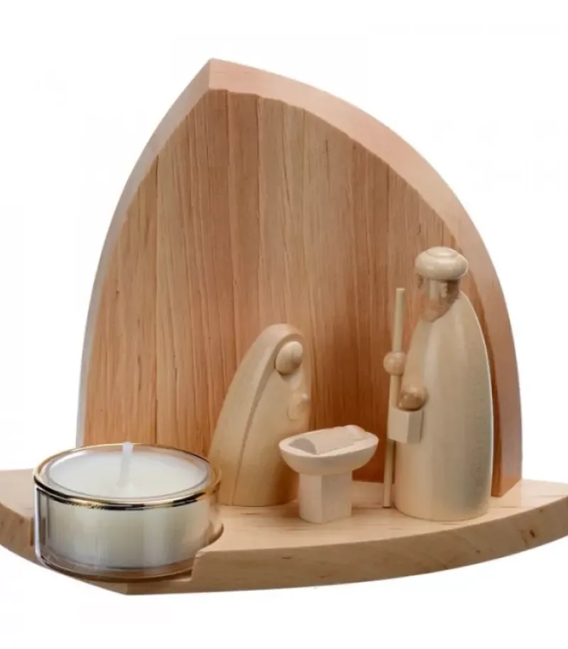 Schalling, crèche moderne Crèche De Noël Moderne Avec Bougeoir