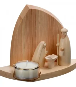 Schalling, crèche moderne Crèche De Noël Moderne Avec Bougeoir