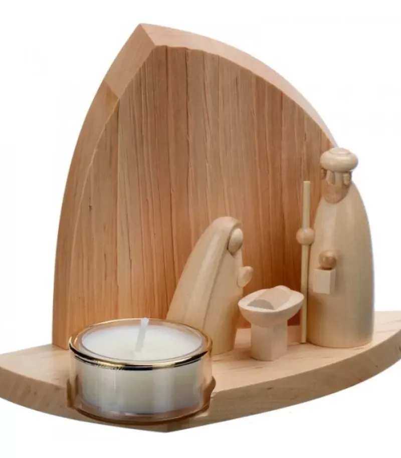 Schalling, crèche moderne Crèche De Noël Moderne Avec Bougeoir