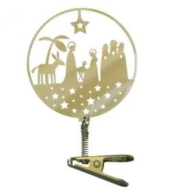 Pluto Produkter, déco de Noël Scandinave Crèche Nativite A Clipser Sur Le Sapin De Noël