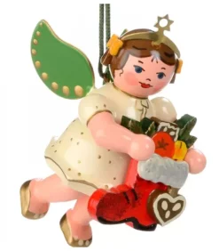 Hubrig, figurines pour enfant Déco Sapin De Noël, Ange Et Botte Rouge