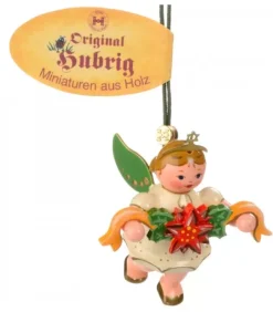 Hubrig, figurines pour enfant Déco Sapin De Noël, Ange Et Couronne De Fleurs