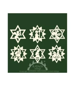 Ratags, décos de Noël lumineuses en bois Déco Sapin De Noël, Etoiles En Bois. 6 Motifs Differents - N° 9