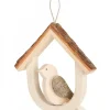 Waldfabrik, photophore en bois et étoile sapin de Noël Décoration De Fenetre : Petit Oiseau Dans Maisonnette 13 Cm