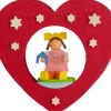 Graupner, décoration de sapin de Noël, Déco Noël enfant Décoration De Sapin De Noël, Coeur Avec Poupee