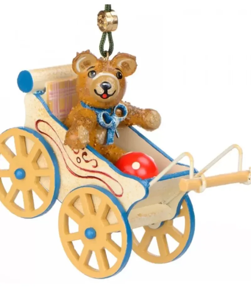 Hubrig, figurines pour enfant Décoration Sapin De Noël Vintage, Ourson Dans Landau