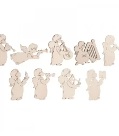 Waldfabrik, photophore en bois et étoile sapin de Noël Décorations Pour Sapin 9 Petits Anges En Pendentifs