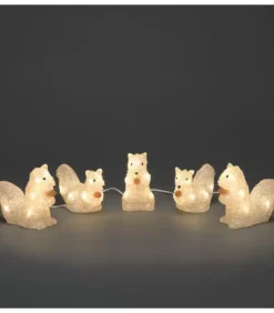Konstsmide, guirlandes lumineuses de Noël Ecureuils Lumineux 12 Cm En Acrylique, 40 Diodes Blanc Chaud