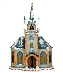Hubrig, figurines pour enfant Eglise Eclairee Pour Village De Noël Miniature Winterkinder