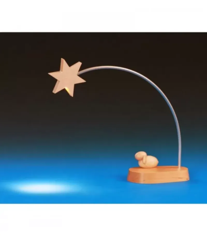 Schalling, crèche moderne Etoile De Noël Electrique A Led Sur Socle, 21 Cm