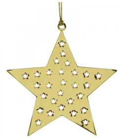Pluto Produkter, déco de Noël Scandinave Etoile Doree A Suspendre