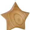 Waldfabrik, photophore en bois et étoile sapin de Noël Etoile En Bois Poli A Suspendre 7,5 Cm