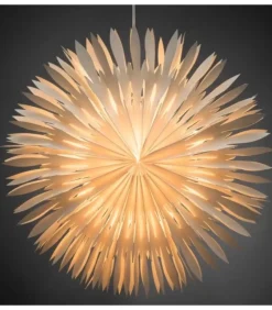 Konstsmide, guirlandes lumineuses de Noël Etoile Lumineuse Electrique En Papier A Suspendre, Blanche, 60 Cm
