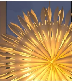 Konstsmide, guirlandes lumineuses de Noël Etoile Lumineuse Electrique En Papier A Suspendre, Blanche, 60 Cm