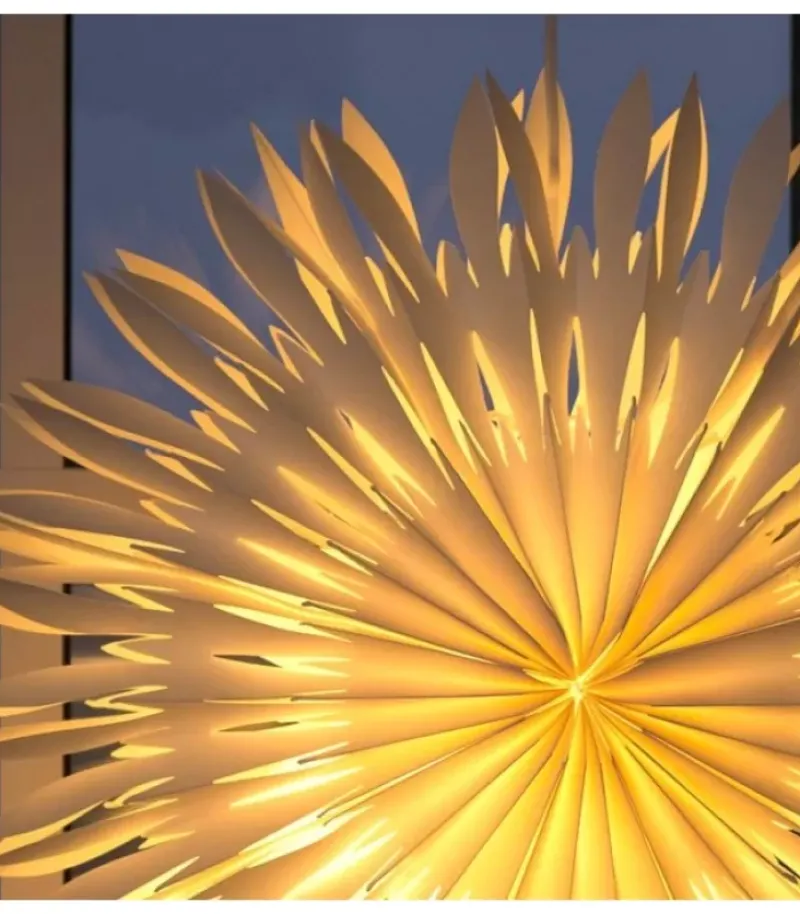 Konstsmide, guirlandes lumineuses de Noël Etoile Lumineuse Electrique En Papier A Suspendre, Blanche, 60 Cm