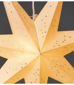 Konstsmide, guirlandes lumineuses de Noël Etoile Lumineuse En Papier A Suspendre, 7 Branches, Blanche, 60 Cm