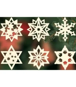 Ratags, décos de Noël lumineuses en bois Etoiles En Bois. Déco Sapin De Noël, 6 Motifs Differents - N° 7