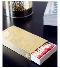 Pluto Produkter, déco de Noël Scandinave Etui Dore Motif Sapin De Noël Pour Boite D'Allumettes