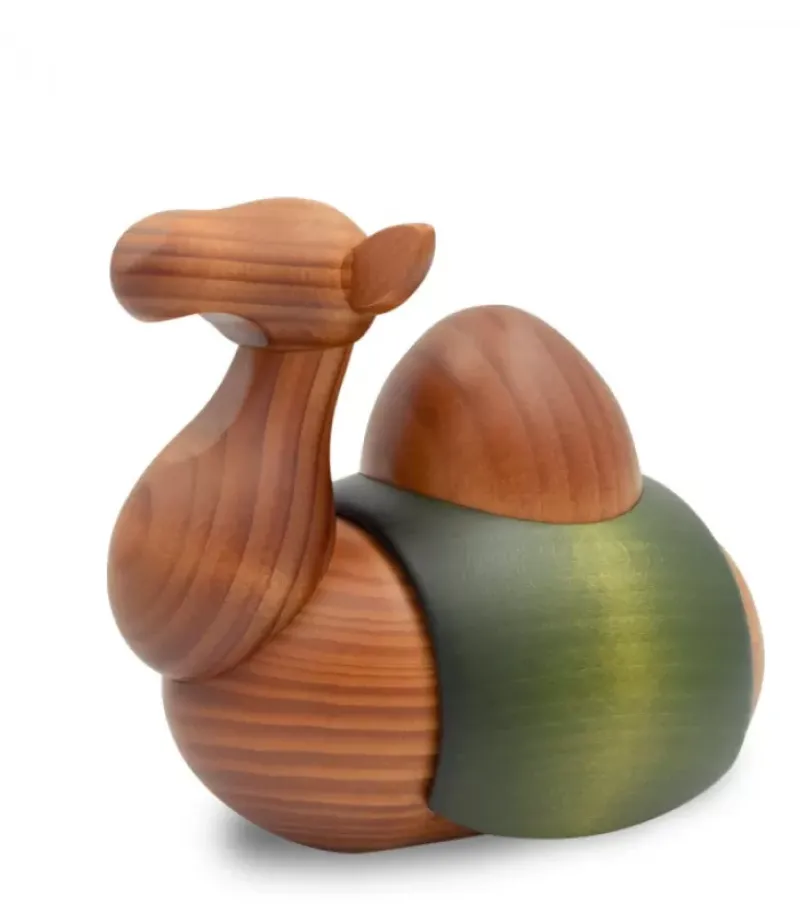 Köhler, Père Noël en bois Figurine De Grande Crèche De Noël, Le Dromadaire, 17 Cm