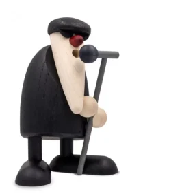 Köhler, Père Noël en bois Figurine Jazz, Chanteur Devant Un Micro