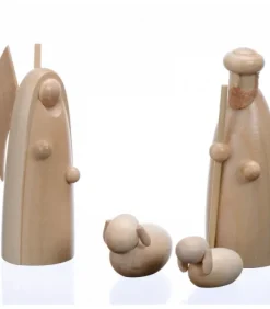 Schalling, crèche moderne Figurine Pour Crèche De Noël, L'Ange Et Le Berger, 6 Cm
