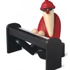 Köhler, Père Noël en bois Figurine Père Noël Pianiste