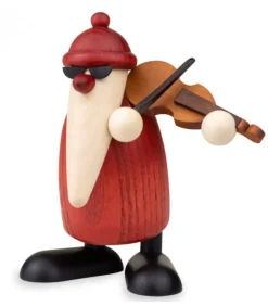Köhler, Père Noël en bois Figurine Père Noël Violoniste