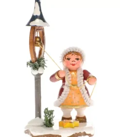 Hubrig, figurines pour enfant Fillette Et La Clochette De Noël - Village De Noël Miniature
