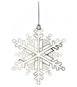 Pluto Produkter, déco de Noël Scandinave Flocon De Neige Design En Metal Couleur Argent A Accrocher