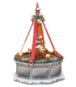 Hubrig, figurines pour enfant Fontaine De Village Miniature Avec Elairage