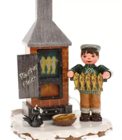 Hubrig, figurines pour enfant Fumoir A Poisson - Electrique - Village De Noël Miniature