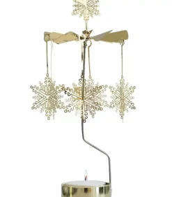 Pluto Produkter, déco de Noël Scandinave Grand Carrousel De Noël Flocons De Neige Dores, 28 Cm