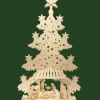 Ratags, décos de Noël lumineuses en bois Grand Sapin Lumineux Led En Bois Avec Personnages De La Crèche
