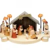 Richard Glasser, Pyramides de Noël allemandes Grande Crèche De Noël En Bois Avec Personnages