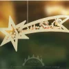 Ratags, décos de Noël lumineuses en bois Grande Etoile Lumineuse En Bois A Suspendre