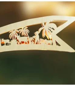 Ratags, décos de Noël lumineuses en bois Grande Etoile Lumineuse En Bois A Suspendre