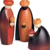 Köhler, Père Noël en bois Grands Personnages Crèche De Noël 17 Cm : Trois Rois Mages