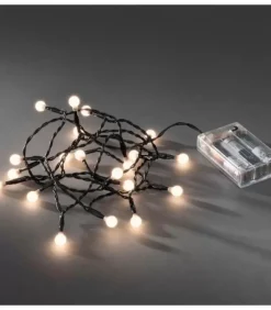Konstsmide, guirlandes lumineuses de Noël Guirlande Led A Pile ,20 Diodes Rondes