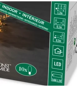 Konstsmide, guirlandes lumineuses de Noël Guirlande Lumineuse Décorative A Led, Flocons De Neige Metalliques Dores