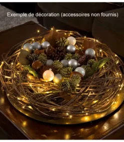 Konstsmide, guirlandes lumineuses de Noël Guirlande Lumineuse Led Effet Gouttes, 100 Diodes Ambrees, Fil Noir