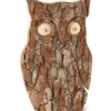 Waldfabrik, photophore en bois et étoile sapin de Noël Hibou En Bois D'Ecorce, 16 Cm