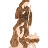 Waldfabrik, photophore en bois et étoile sapin de Noël Jesus, Marie Et Joseph En Ecorce De Bois, Grande Taille 21 Cm