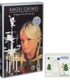 Angel Chimes, carillon des anges Kit Carillon Des Anges Argente + Bougies