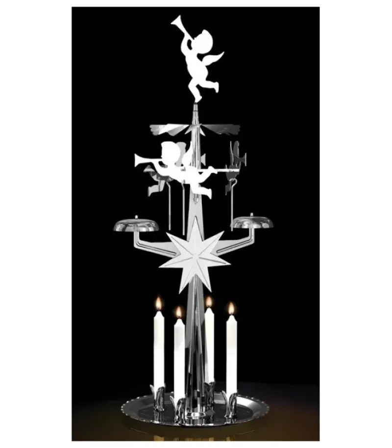 Angel Chimes, carillon des anges Kit Carillon Des Anges Argente + Bougies