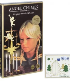 Angel Chimes, carillon des anges Kit Carillon Des Anges Dore + Bougies