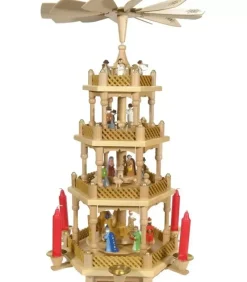 Richard Glasser, Pyramides de Noël allemandes La Weihnachtspyramid Allemande De Reference A 3 Etages