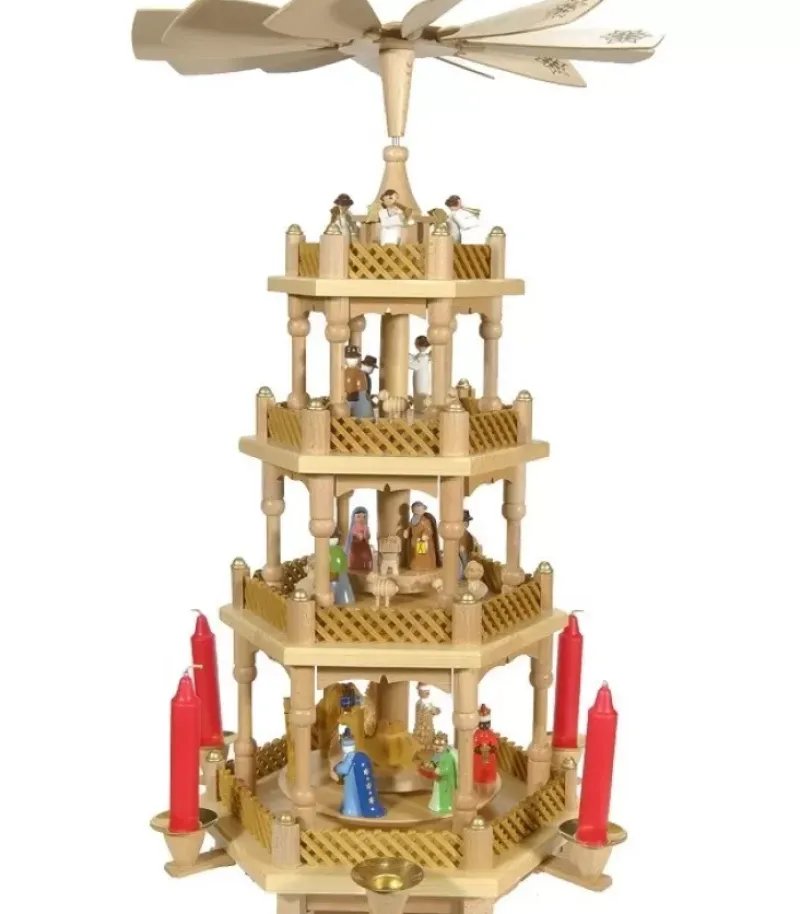 Richard Glasser, Pyramides de Noël allemandes La Weihnachtspyramid Allemande De Reference A 3 Etages