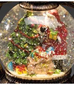 Konstsmide, guirlandes lumineuses de Noël Lanterne À Neige Boule A Led, Père Noël, 20 Cm